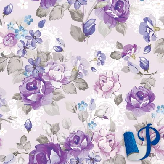 papel de parede florido roxo